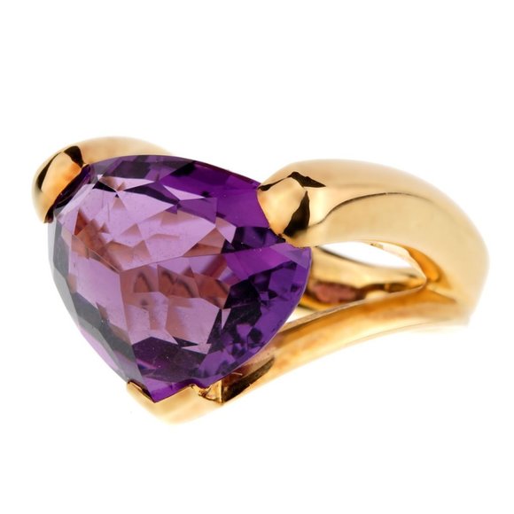 Antonini Amethyst Gold Cocktail Ring - Picture 1 of 2